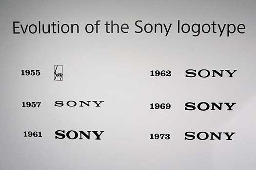 Evoluzione grafica del marchio Sony